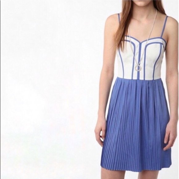 Anthro Coincidence & Chance Pleated Mini Dress - Picture 1 of 9